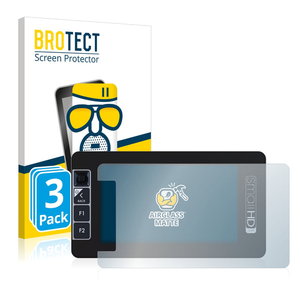 3x BROTECT AirGlass Matte Glass Screen Protector for SmallHD 503 Ultra Bright