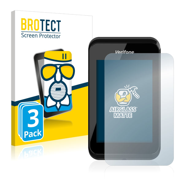3x BROTECT AirGlass Matte Glass Screen Protector for Verifone e280