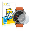 3x BROTECT AirGlass Matte Glass Screen Protector for Garmin Fenix 6