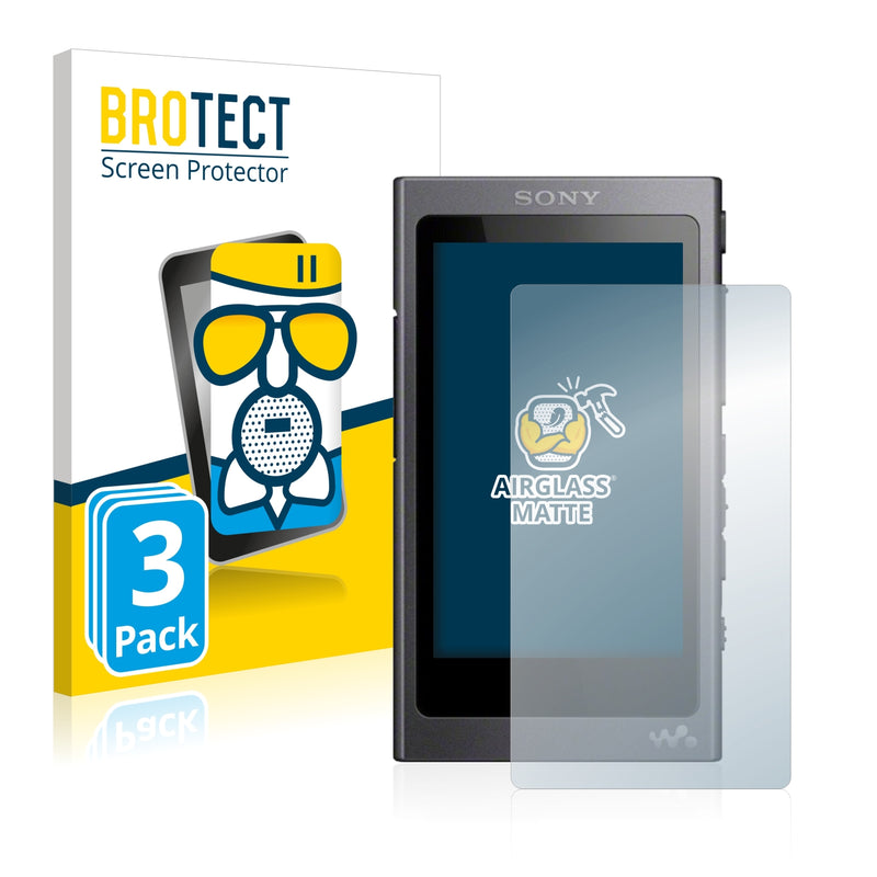 3x BROTECT AirGlass Matte Glass Screen Protector for Sony Walkman A45R