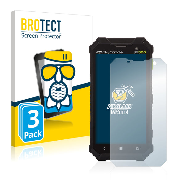 3x BROTECT AirGlass Matte Glass Screen Protector for SkyCaddie SX500