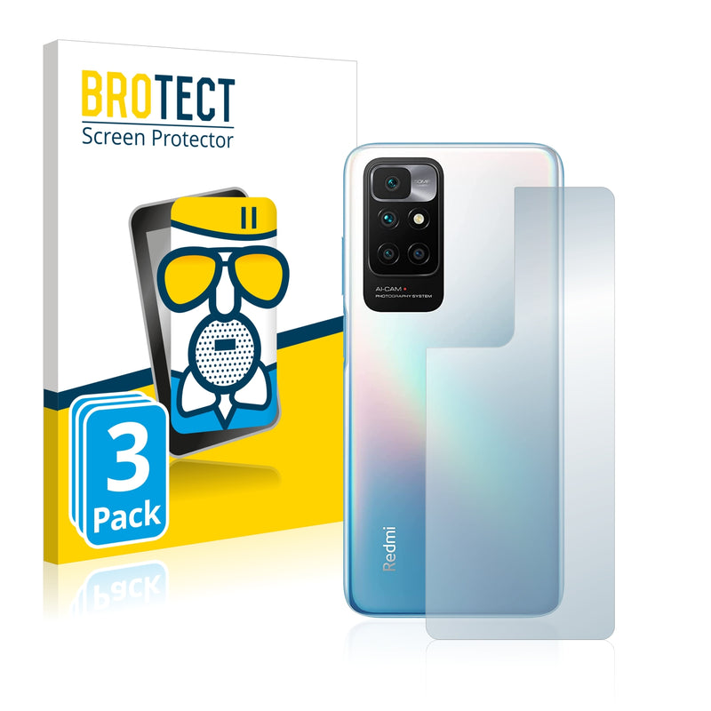 3x BROTECT Matte Screen Protector for Xiaomi Redmi 10 Prime (Back)