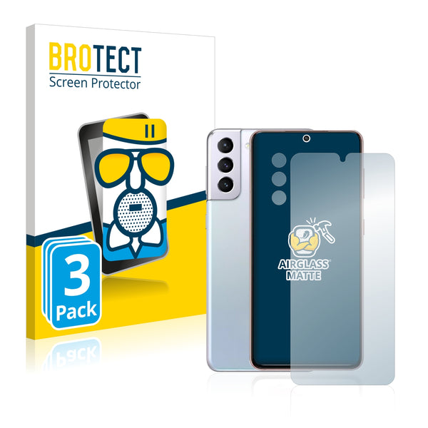 3x BROTECT Matte Screen Protector for Samsung Galaxy S21 5G (Front + cam)