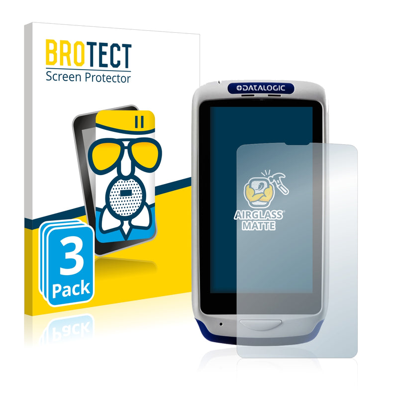 3x BROTECT AirGlass Matte Glass Screen Protector for Datalogic Joya Touch A6