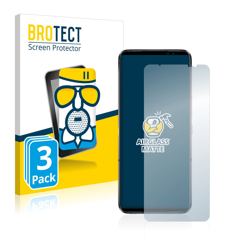 3x BROTECT AirGlass Matte Glass Screen Protector for Asus ROG Phone 6