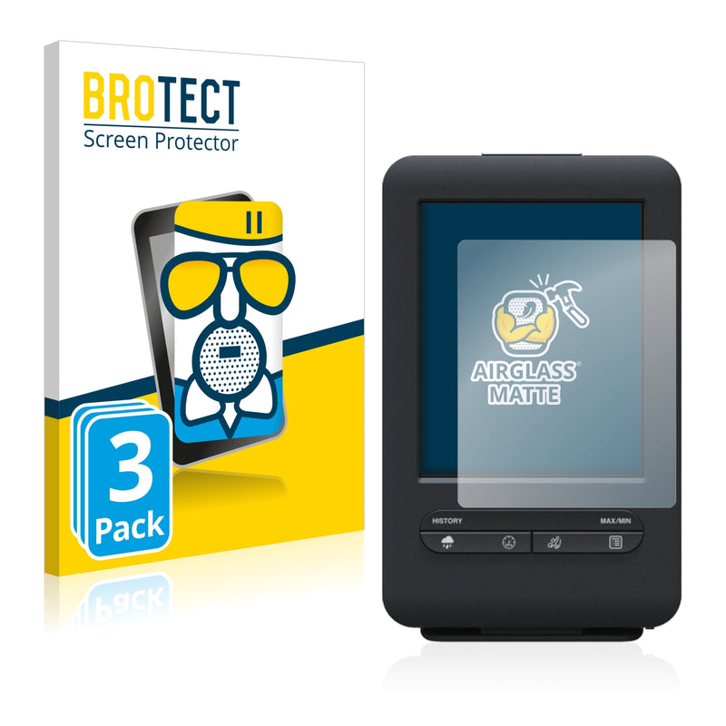 3x Anti-Glare Screen Protector for Bresser 5-in-1-Wetter-Center Beaufort