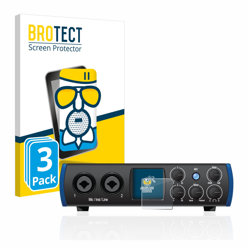 3x Anti-Glare Screen Protector for PreSonus Studio 24c
