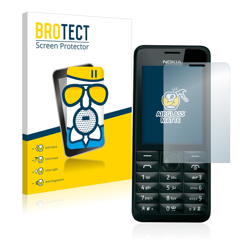 BROTECT AirGlass Matte Glass Screen Protector for Nokia 301