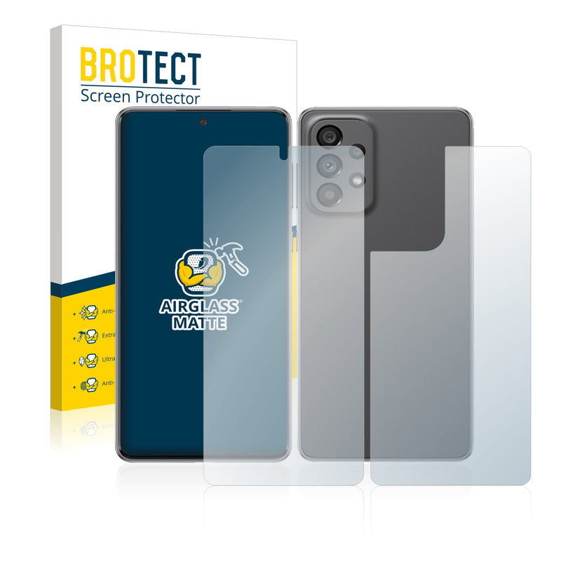 BROTECT AirGlass Matte Glass Screen Protector for Samsung Galaxy A73 5G (Front + Back)